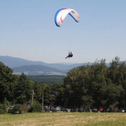 Tandem paragliding Javorový Oldřichovice parkoviště pod Javorovým