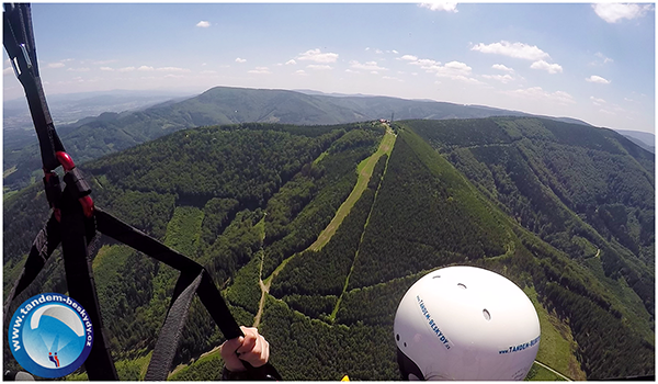 Tandem Paragliding v Beskydech - výhlídkové lety